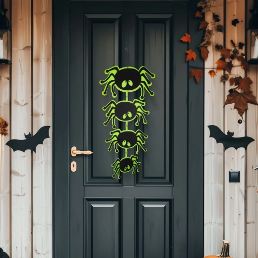Decorazione di Halloween da appendere a forma di ragno in feltro