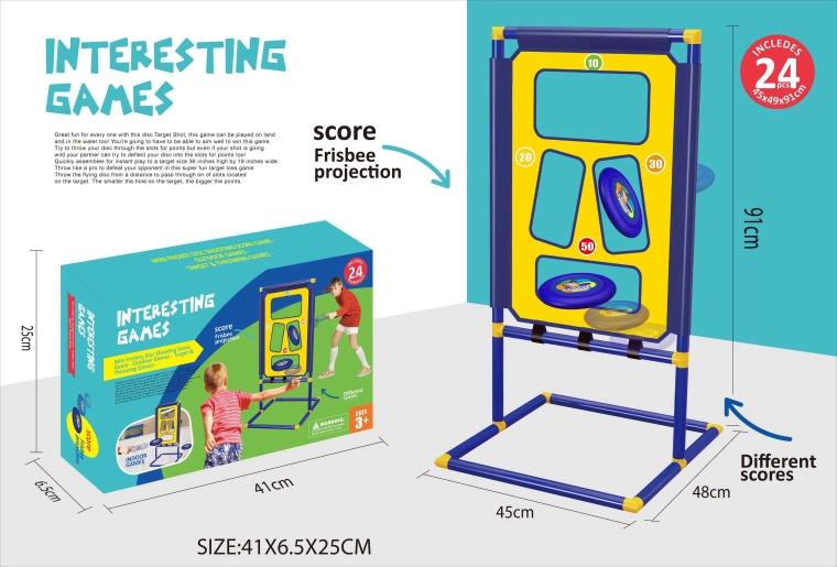 Gioco di lancio con bersaglio per bambini, 45 × 48 × 91 cm