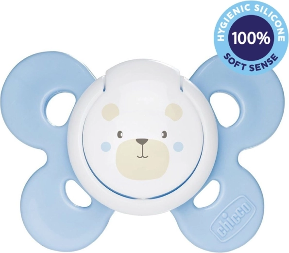 Chicco succhietto Physio Comfort in silicone 2–6 mesi, per maschietti – orsetto