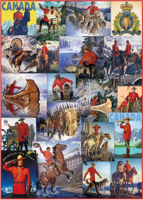 Puzzle collage Royal Canadian Mounted Police 1000 pezzi EUROGRAPHICS