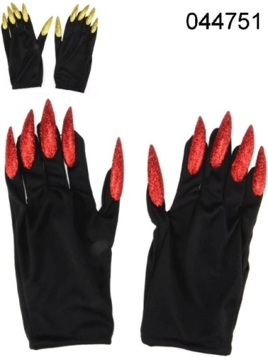 Guanti da carnevale Rappa da diavolo/strega con artigli 23 cm - 1 pezzo