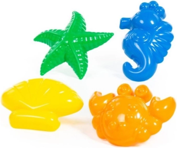 Set di formine per sabbia – animali marini, 4 pezzi