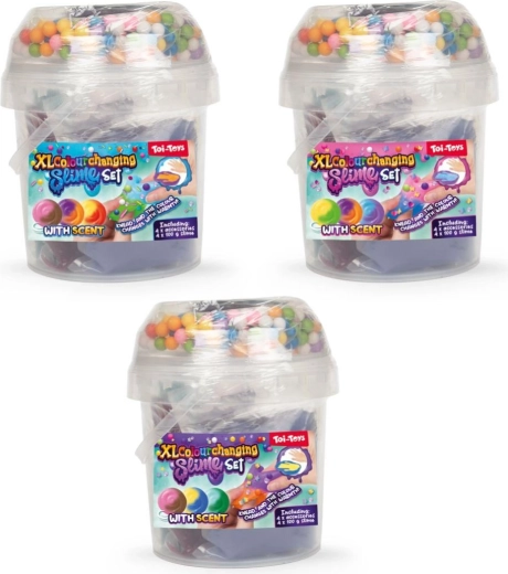 Slime con accessori in barattolo di plastica – mix di tipi