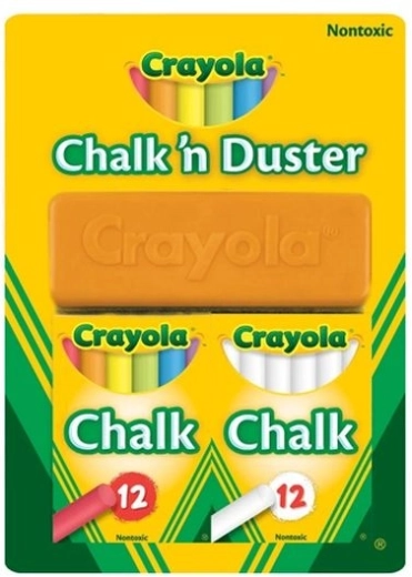 Gessetti Crayola bianchi e colorati con cancellino