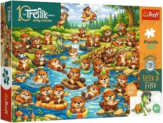 Puzzle Trefl Seek & Find "Castori in azione" 100 pezzi