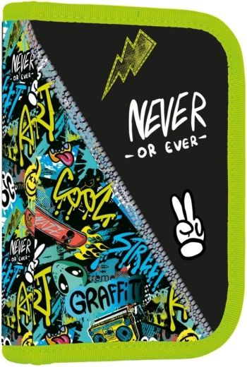 Astuccio scolastico con 2 alette Funny Boy, vuoto