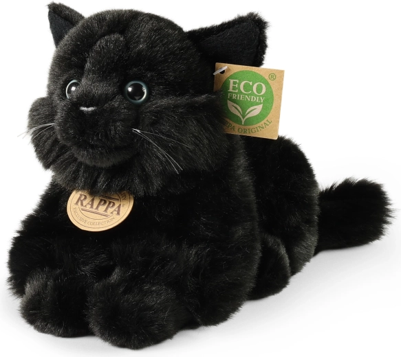 Gatto di peluche nero 22 cm eco friendly