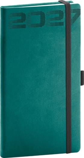 Diario tascabile Notique Aprint Top 2027 color petrolio 9 × 15,5 cm