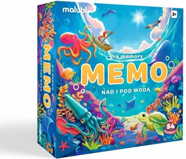 Gioco di memoria sopra e sotto l’acqua