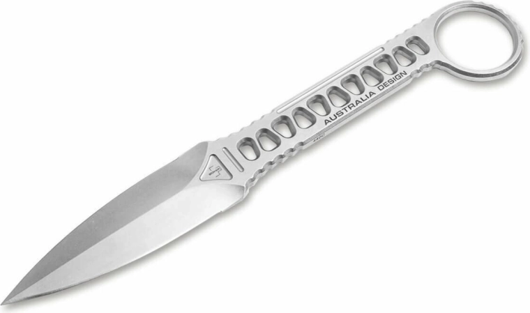 Böker Plus Voodoo coltello tattico – pugnale 8,5 cm stonewash con fodero in kydex