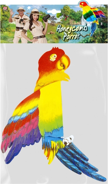 Decorazione sospesa pappagallo 38 cm