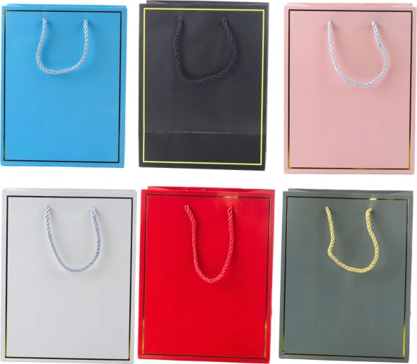 Borsa regalo con cornice dorata 23 × 18 × 10 cm