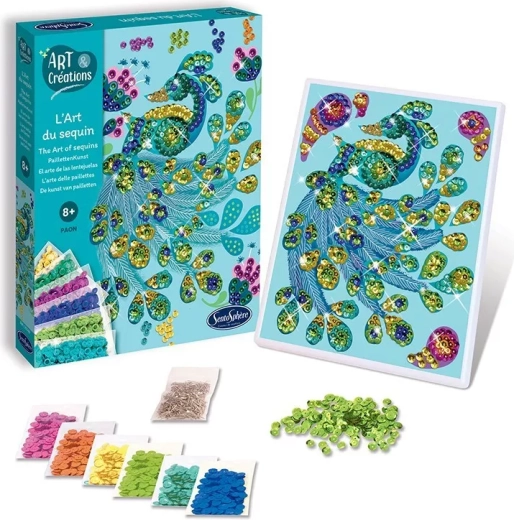 Sentosphere paillettes colorate – Pavone