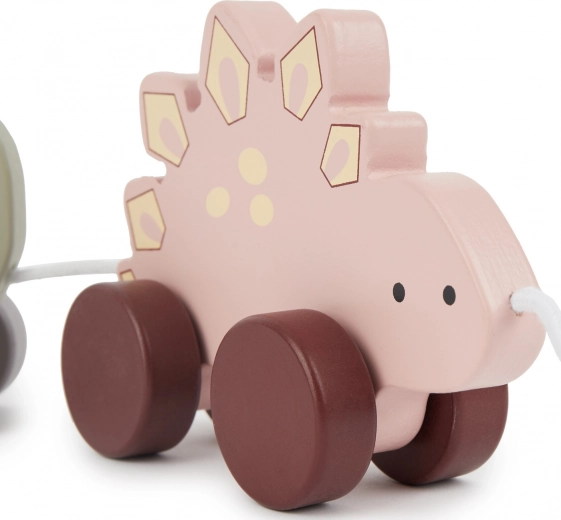 Giocattolo trainabile in legno dinosauri Bieco