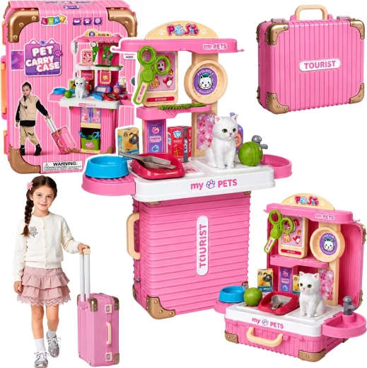 Set valigetta veterinaria per bambini per la cura del gatto con accessori - 1 pezzo