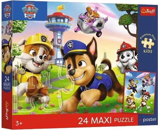 Trefl maxi puzzle 24 pezzi PAW Patrol Passeggiata allegra + poster