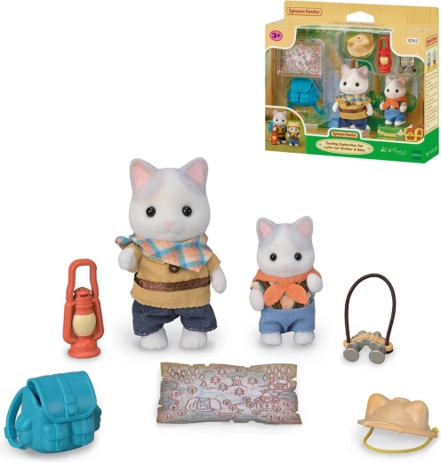 Sylvanian Families set esploratore di gatti Latte - 2 pezzi