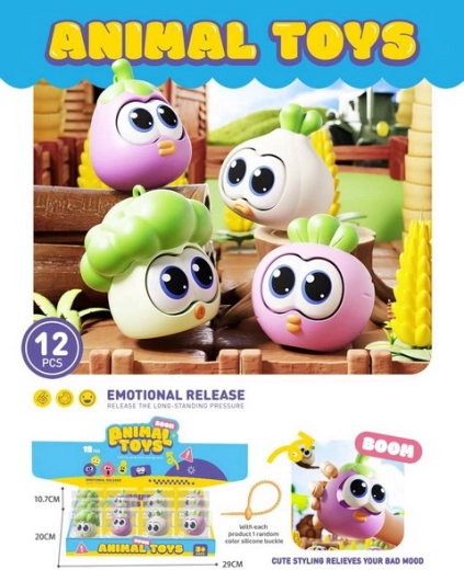 Giocattolo antistress vegetale da schiacciare 6,8 cm