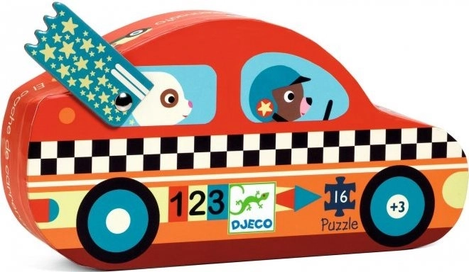 Puzzle Auto da Corsa con 16 Pezzi