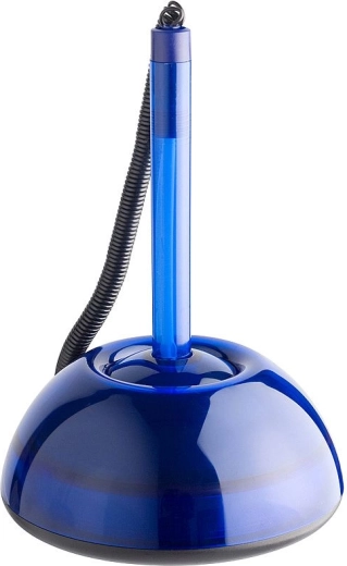 Penna a sfera ICO Lux con supporto trasparente blu