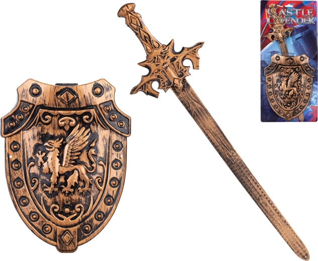 Set di spada e scudo da cavaliere per bambini