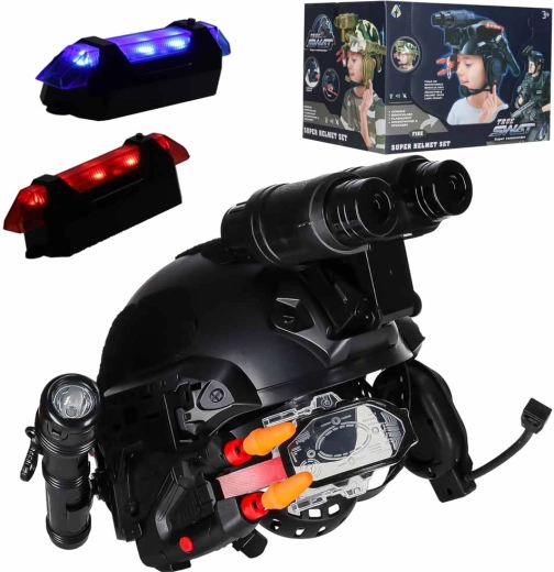 Set tattico da commando per bambini con casco, luci e suoni