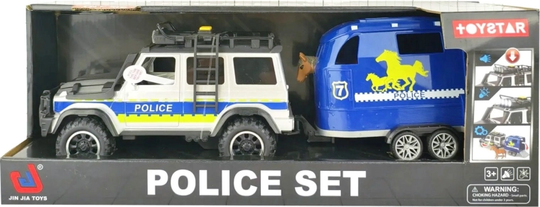 Jeep per bambini con rimorchio con luci e suoni