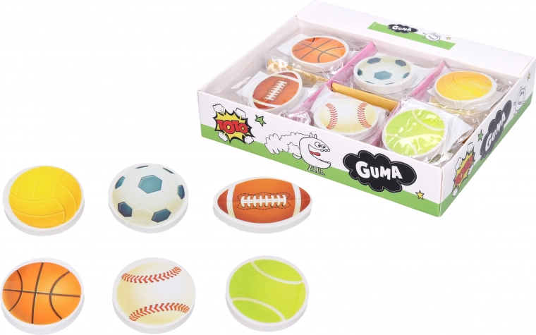 Gomma cancellabile con motivo sportivo