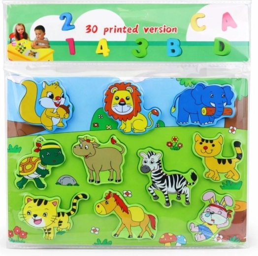 Puzzle in legno con animaletti 30 × 21 cm