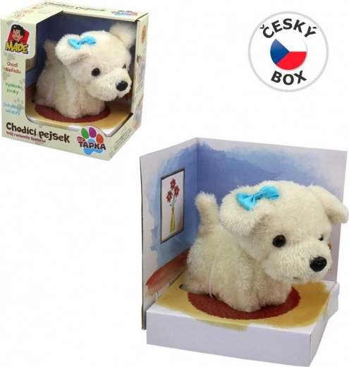 Cagnolino peluche che cammina 15 cm