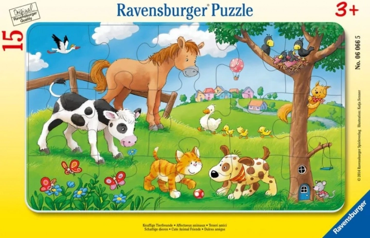 Puzzle da 15 pezzi amanti degli animaletti carini RAVENSBURGER