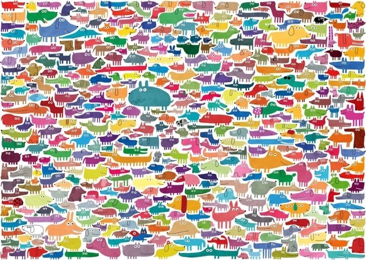 Puzzle Ravensburger 387 cani e 1 gatto XXL 300 pezzi