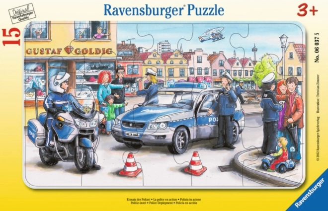 Puzzle della polizia Ravensburger per bambini 15 pezzi