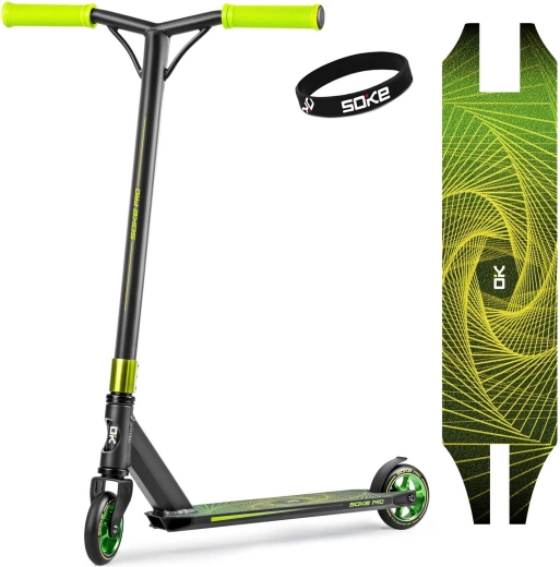 Monopattino freestyle Soke Pro giallo-verde