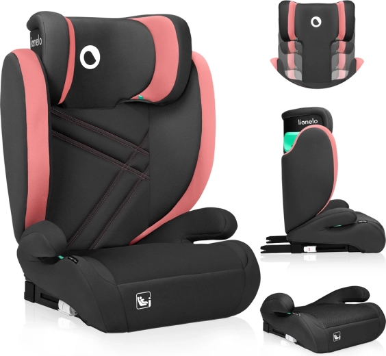 Seggiolino auto Lionelo Hugo i-Size 100–150 cm rosa baby