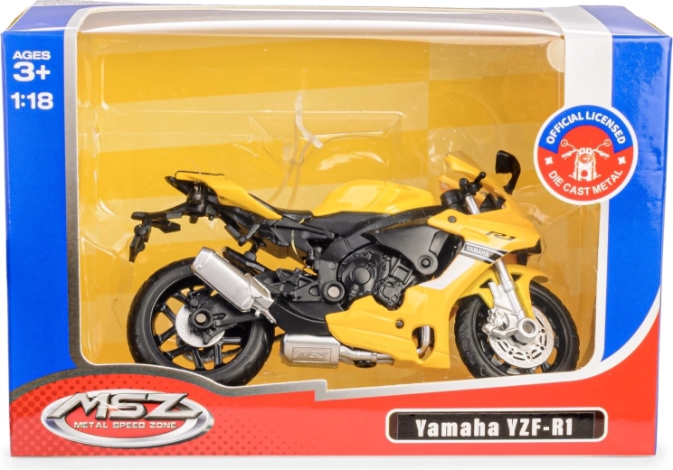 Modello in metallo della moto Yamaha YZF‑R1 1:18
