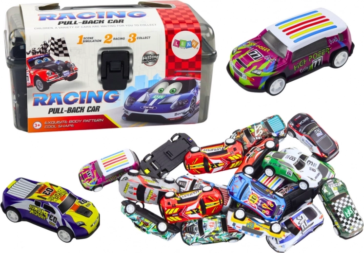 Set di Macchinine in Valigetta con Tappeto da Gioco