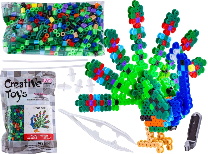 Perline da stirare 3D – pavone in sacchetto