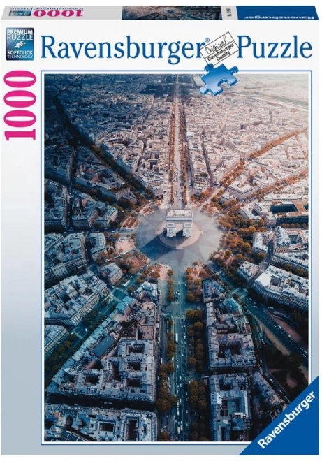 Puzzle Ravensburger Parigi dalla prospettiva a volo d’uccello 1000 pezzi