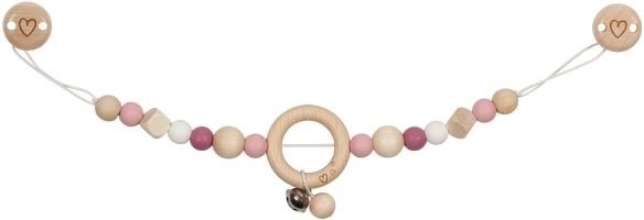Catena per passeggino rosa con chiusura