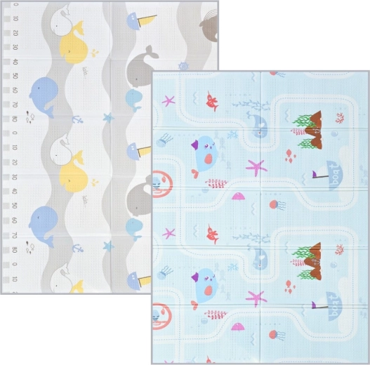 NANNA tappetino da gioco pieghevole in schiuma reversibile mare 200 × 150 cm