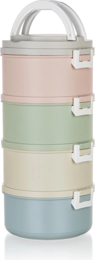 Portavivande a 4 piani 0,7 l AVANZA – colori pastello