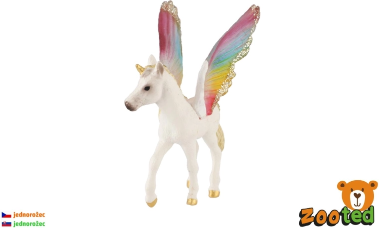 Unicorno con ali arcobaleno - 1 pezzo