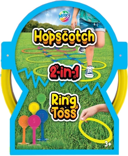 Gioco da esterno 2 in 1: lancio degli anelli e campana