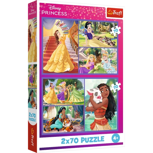 Puzzle 2x70 Disney Principesse Giorni Favolosi
