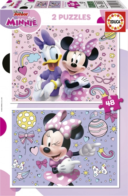 Educa puzzle Minnie 2×48 pezzi