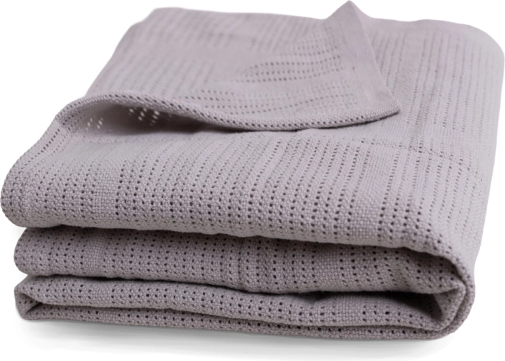 Coperta in cotone a maglia Babymatex Sisi grigia 75 × 100 cm
