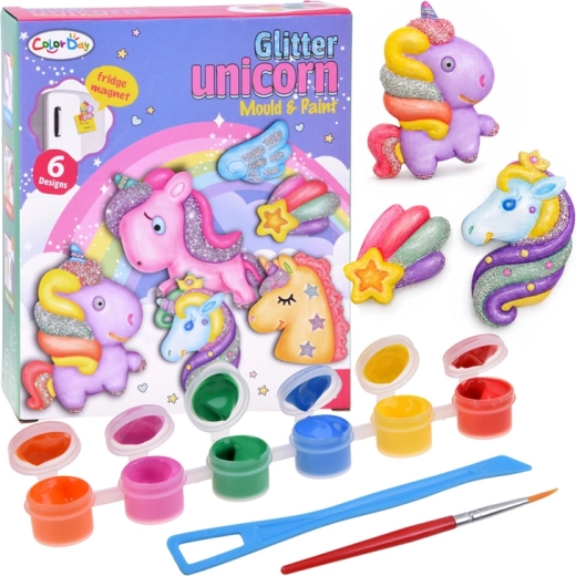 Set per realizzare magneti scintillanti con unicorni Color Day