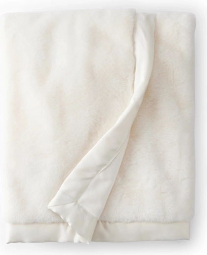 Coperta per bambini Carter's a doppio strato in pelliccia sintetica White 80 × 110 cm