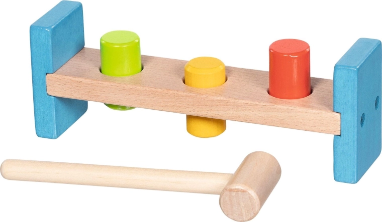 Goki panca in legno con martelletto e 3 pioli